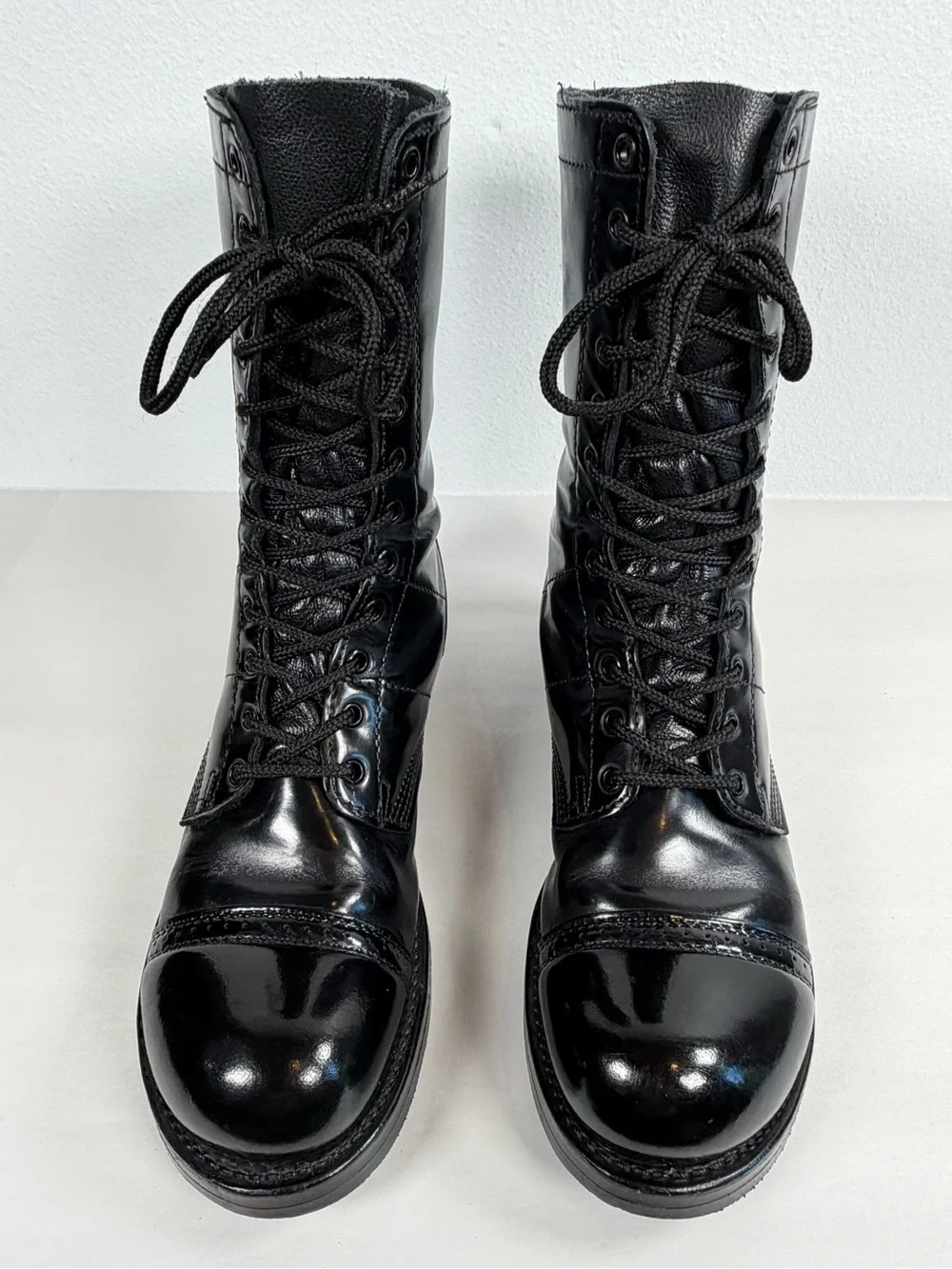 Corcoran Men’s Black Leather Size 9.5 E Paratrooper Jump Boots 1500 Made in USA
